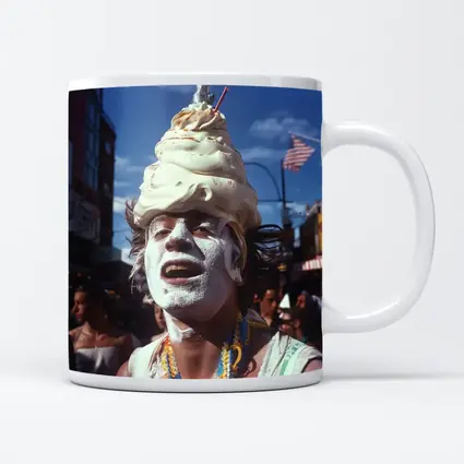 Ice Cream Head Man Street Parade Crowd