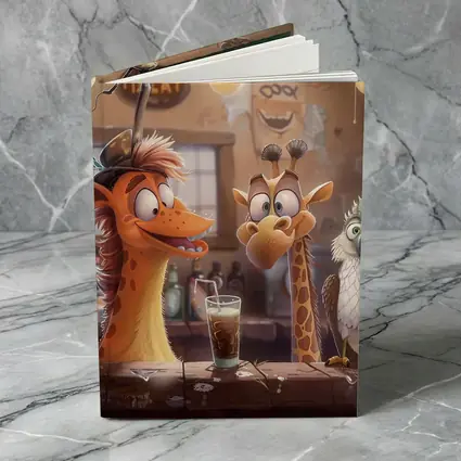 Cartoon Animals Hanging Out at Bar