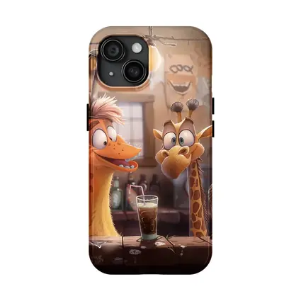 Cartoon Animals Hanging Out at Bar