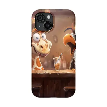 Goofy Giraffe and Bird at Bar