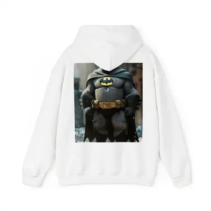Chubby Batman Superhero Standing City Ruins