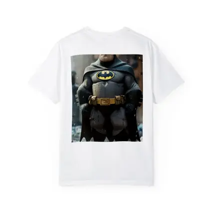 Chubby Batman Superhero Standing City Ruins