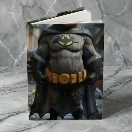 Chubby Batman Cartoon Art Urban Background