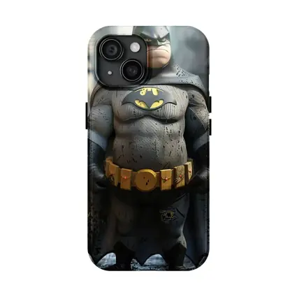 Chubby Batman Cartoon Art Urban Background