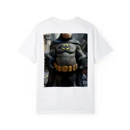 Chubby Batman Cartoon Art Urban Background