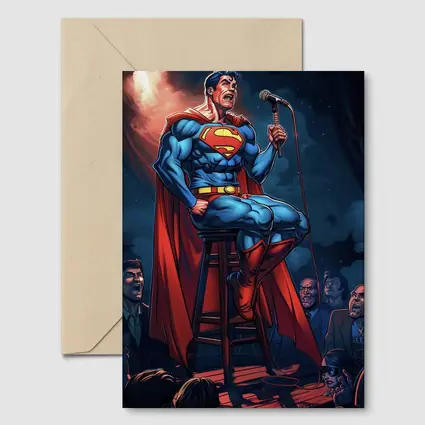 Superman Stand Up Comedy Show Comic Art