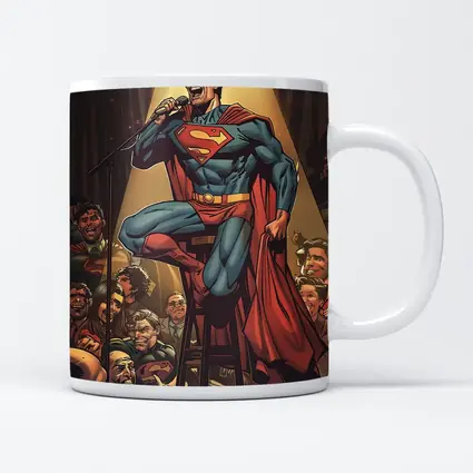 Superman Superhero Stand Up Comedy Stage Art