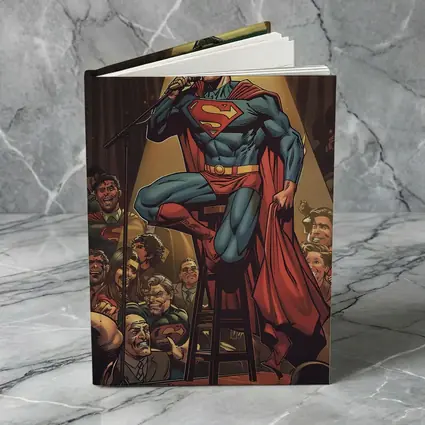Superman Superhero Stand Up Comedy Stage Art