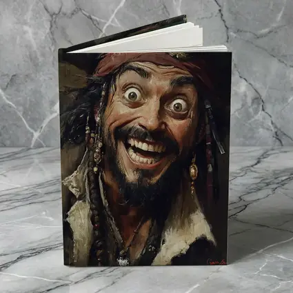 Crazy Pirate Portrait Oil Painting Art