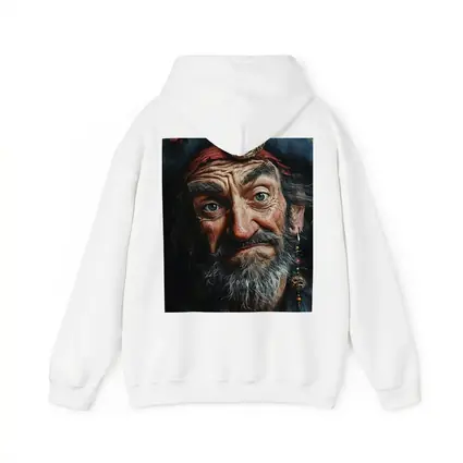Old Pirate Portrait Dark Oil Painting Art