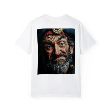 Old Pirate Portrait Dark Oil Painting Art