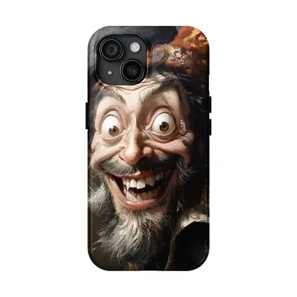Expressive Old Man Caricature Portrait Painting