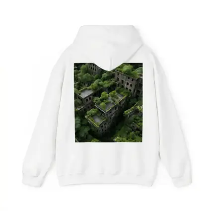 Abandoned City Ruins Overgrown With Dense Forest