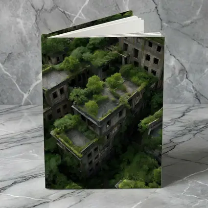 Abandoned City Ruins Overgrown With Dense Forest