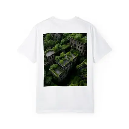 Abandoned City Ruins Overgrown With Dense Forest