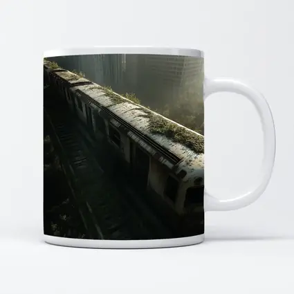 Abandoned Overgrown Train Ruined City Apocalypse