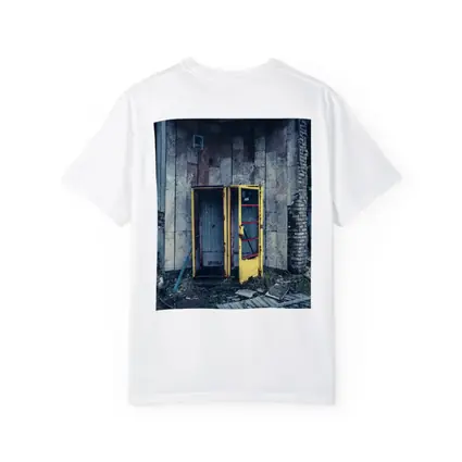Abandoned Yellow Phone Booth Overgrown Ruins