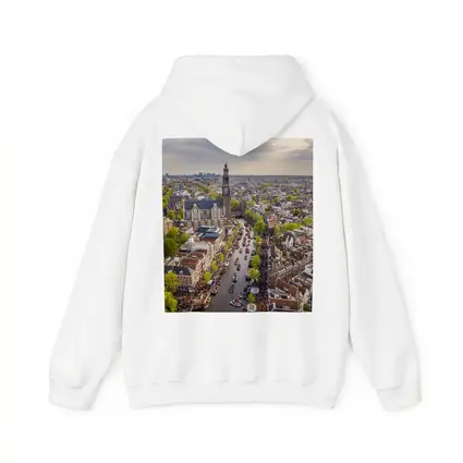 Amsterdam Canal Aerial View Westerkerk City