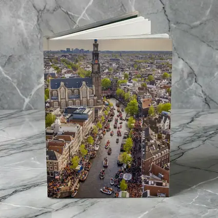Amsterdam Canal Aerial View Westerkerk City