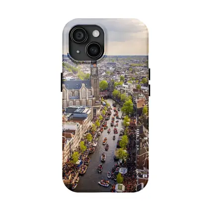 Amsterdam Canal Aerial View Westerkerk City