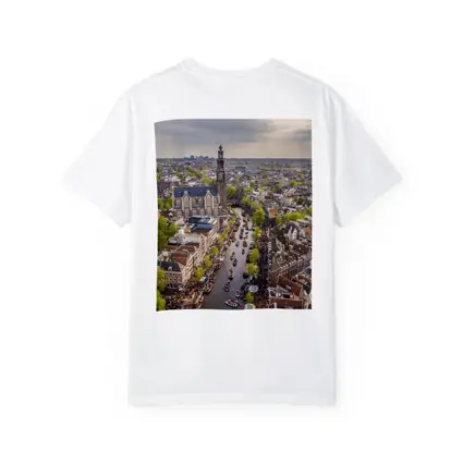 Amsterdam Canal Aerial View Westerkerk City