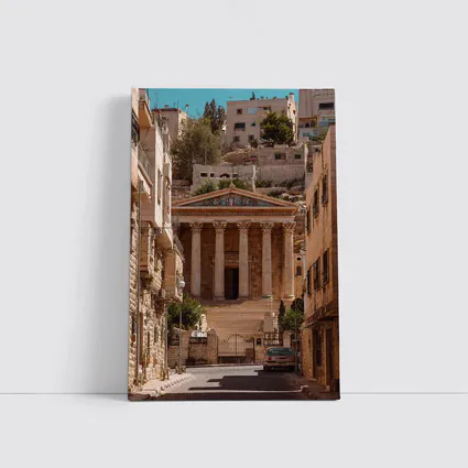 Ancient Roman Temple Amman Jordan Street View