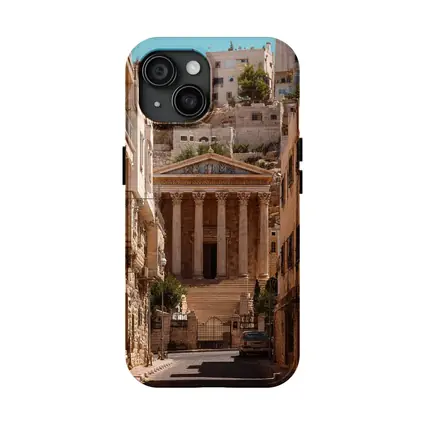 Ancient Roman Temple Amman Jordan Street View