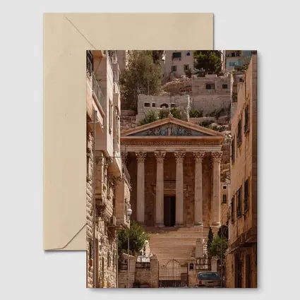 Ancient Roman Temple Amman Jordan Street View
