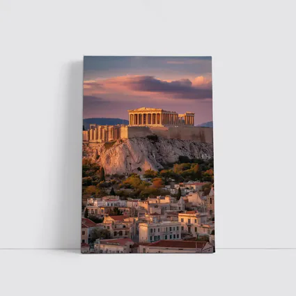 Acropolis Parthenon Athens City Sunset View