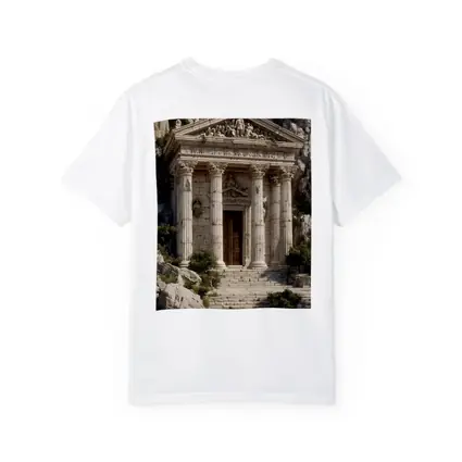 Ancient Greek Temple by Rocky Coastal Waters
