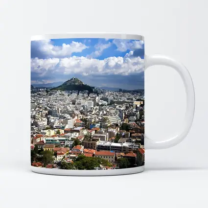 Athens Greece City Skyline Lycabettus Hill View