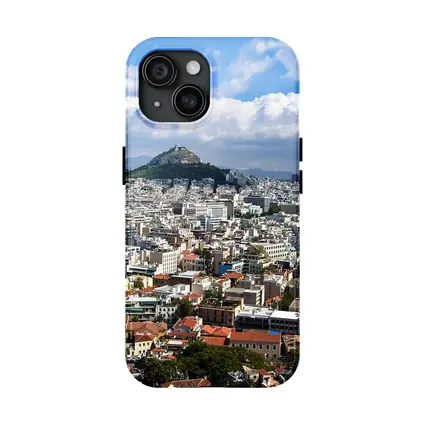 Athens Greece City Skyline Lycabettus Hill View