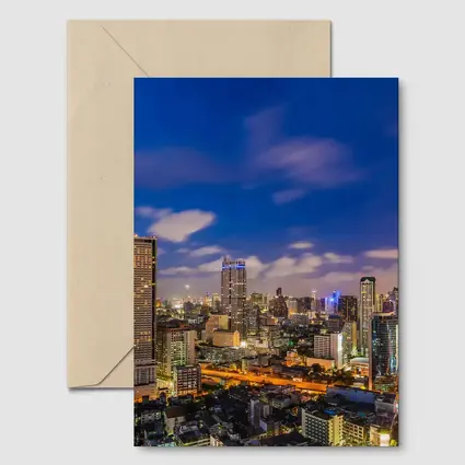 Bangkok Thailand City Skyline At Night