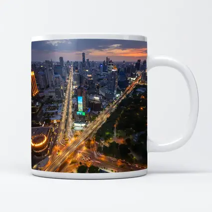 Bangkok Thailand Skyline Aerial City View