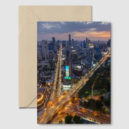 Bangkok Thailand Skyline Aerial City View