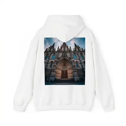 Barcelona Cathedral Gothic Facade Cloudy Sky