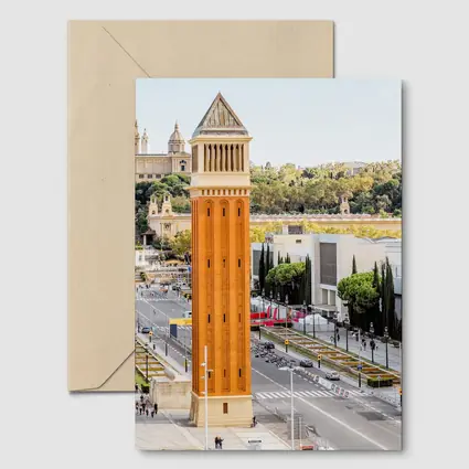 Barcelona Venetian Towers Palau Nacional View