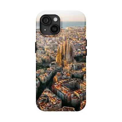 Barcelona Aerial View Sagrada Familia Cityscape