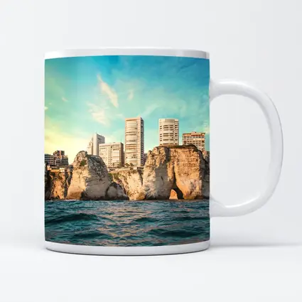 Beirut Lebanon Coastal Cliffs City Skyline