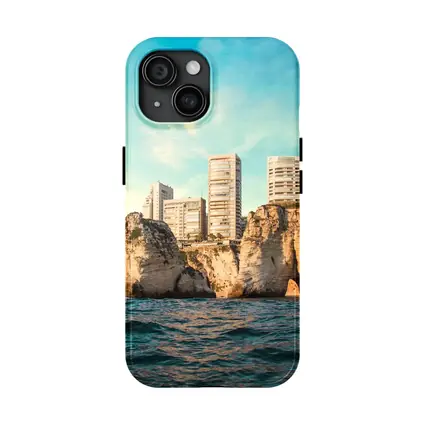 Beirut Lebanon Coastal Cliffs City Skyline