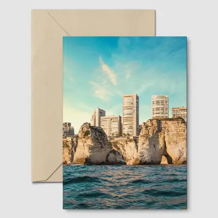 Beirut Lebanon Coastal Cliffs City Skyline