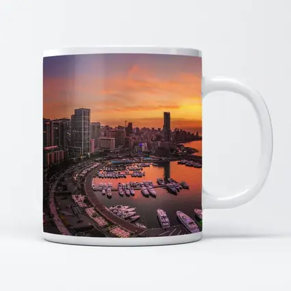 Beirut Lebanon Marina Skyline Sunset View