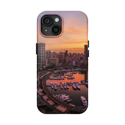 Beirut Lebanon Marina Skyline Sunset View