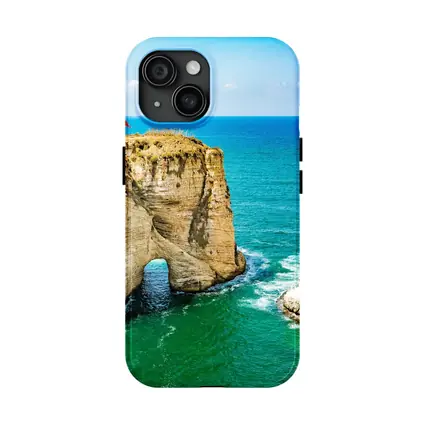 Raouche Rocks Beirut Blue Mediterranean Sea