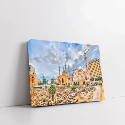 Beirut Lebanon Ancient Ruins Mosque Cityscape