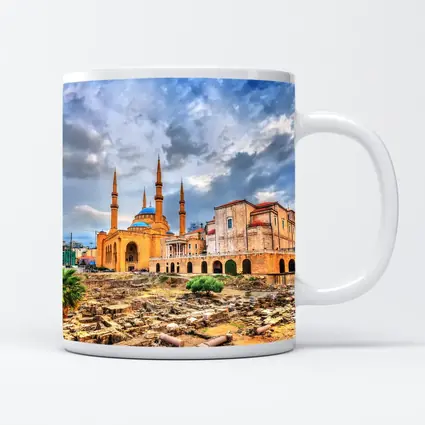 Beirut Lebanon Ancient Ruins Mosque Cityscape