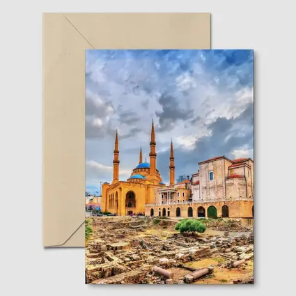 Beirut Lebanon Ancient Ruins Mosque Cityscape