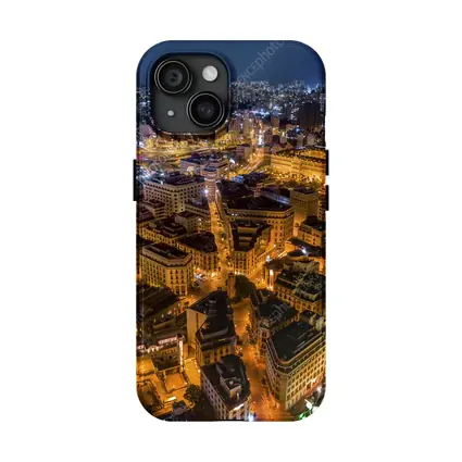 Beirut Lebanon City Aerial Night View