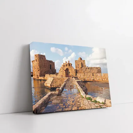 Sidon Sea Castle Ancient Stone Ruins Lebanon