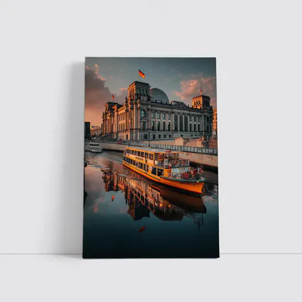 Reichstag Building Berlin River Sunset View